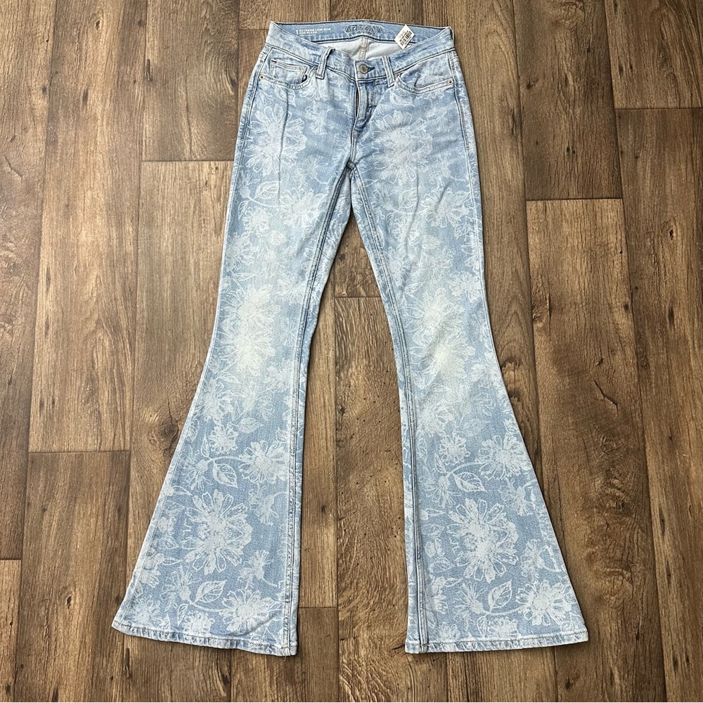Arizona Jean Co Extreme Low Rise Y2K Flare Blue Jeans Women’s Juniors Size 1